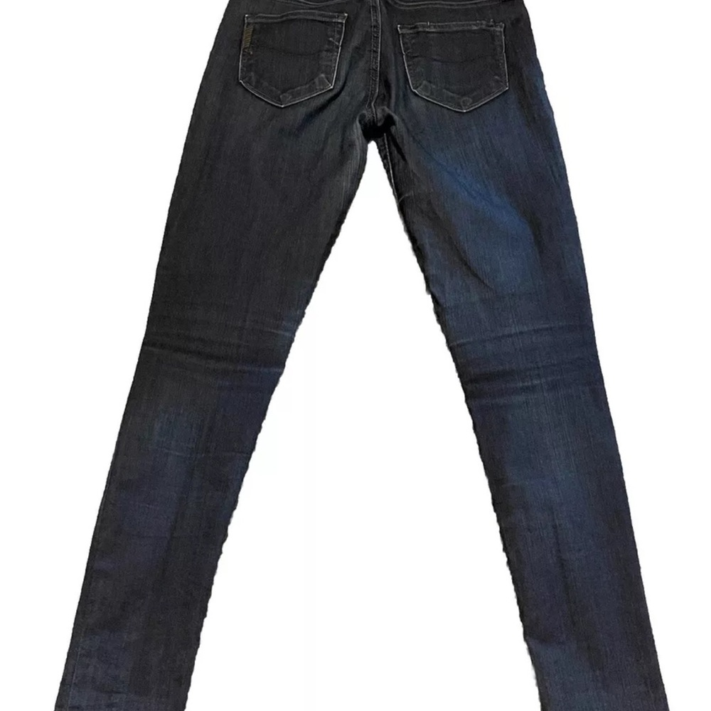 Paige Skyline Ankle Peg Jeans Womens 26 Low Rise Dark Blue Denim Made in USA - Picture 2 of 3